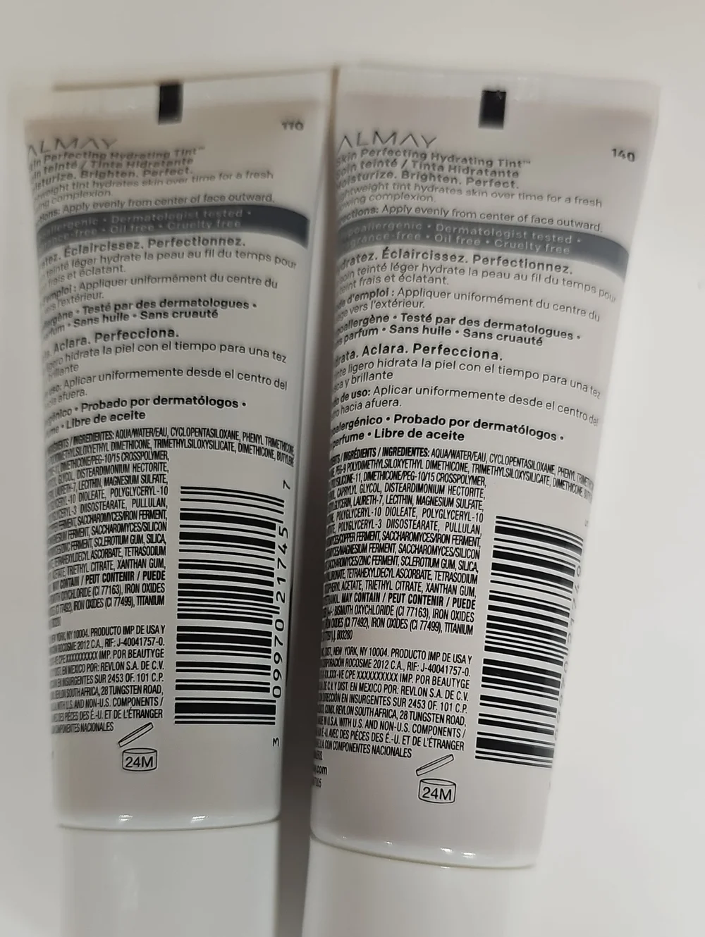 Almay Skin Perfecting Tint Bundle Qty 2 Tubes New Tan & Buff .94 fl oz